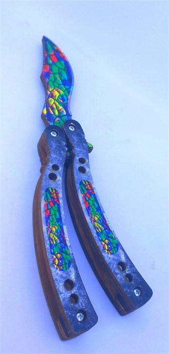 Нож Деревянный Бабочка - 32см Цвета - ассорти 01312 - фото 1020