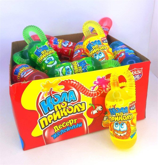 Желейный десерт "Кола по приколу" ассорти 80 гр. 30 шт. уп. 01300 - фото 1025
