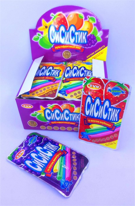 Мягкая конфета «СИ СИ СТИК» TM в соломинках ZVN TM 7г*40шт* 01247 - фото 1052