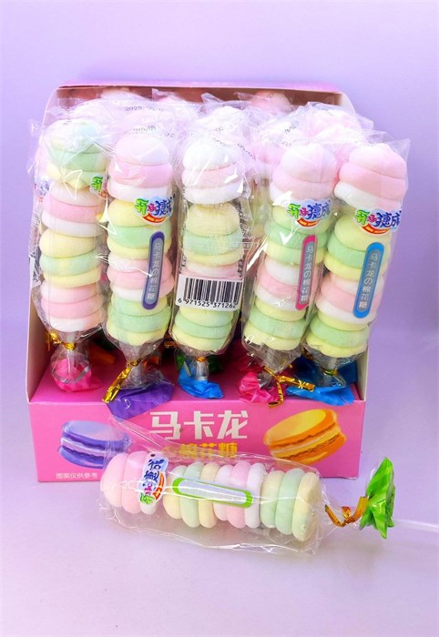 Зефир "Kaixin Jiecheng Macaron" 19 гр. 30 шт. уп. 01596 - фото 1072