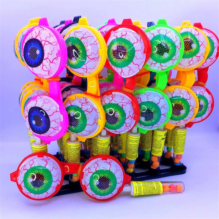 Сахарное драже "Канди клаб" в тубе с игрушкой (Очки) 2гр*30шт* 01122 - фото 1076