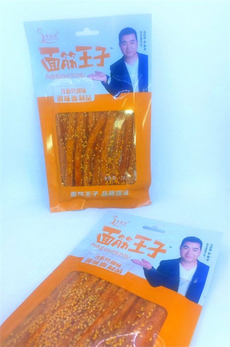 Палочки из соевого мяса пряно острые "JinJinLong"  76 гр. 10 шт. уп. (1250) оранж 02248 - фото 1742