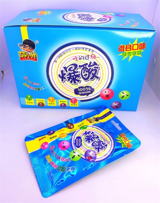 Леденцы "Meng Xiao Shuai" Взрывные кислые Смайлы 22 гр. 20 шт. уп. 01853 - фото 1796