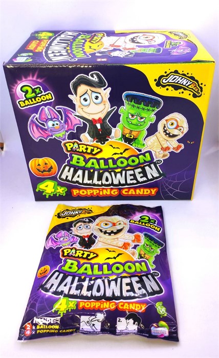 Шары воздушные "Хэллоуин" + шипучка (Party Balloon Halloween), Johny Bee®, 8 гр. 16 шт. уп. 01729 - фото 1815