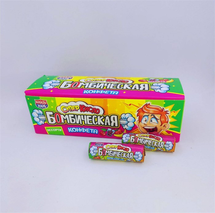 Сахарное драже "Бомбическая конфета" ассорти 15 гр. 30 шт. уп. 01024 - фото 1820