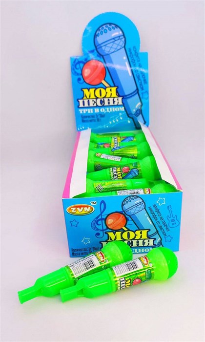 Карамель на палочке и микрофон со свистком "МОЯ ПЕСНЯ", 3 гр. 30 шт. уп. 02839 - фото 2007
