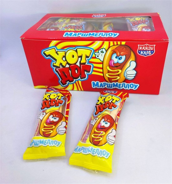 Маршмеллоу "Хот Дог" 13 гр. 30 шт. уп 02933 - фото 2170