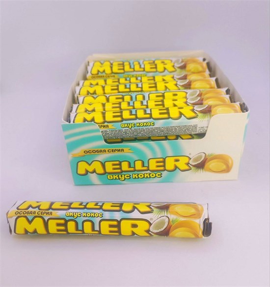 Ириски "Meller" Кокос 38 гр. 24 шт. уп. 02721 - фото 2238