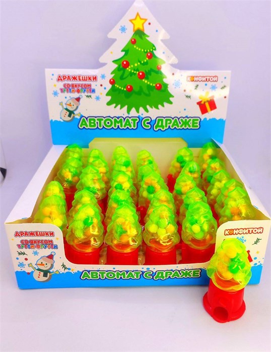 Драже "Автомат Елочка" Новый год 4 гр. 30 шт. уп. 02848 - фото 2316