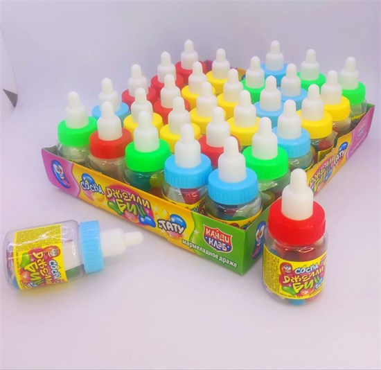 Мармеладное драже с татуировкой «Соска Джелли Бин» 12 гр. 30 шт. уп. 02700 - фото 2351