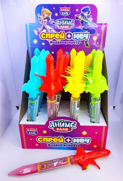 Жидкая конфета "Аниме Клаб. Спрей Меч" 40 мл. 24 шт. уп. 02743 - фото 2380