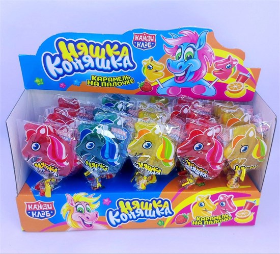 Карамель на палочке "Няшка коняшка" 15 гр. 30 шт. уп. 02778 - фото 2510