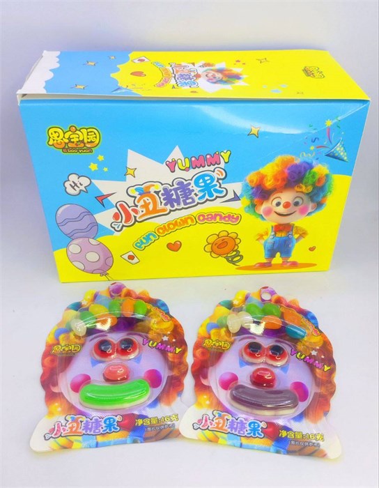 Мармелад "SI BAO YUAN" КЛОУН вкус ФРУКТОВЫЙ МИКС 16 гр. 20 шт. уп. (1369) 02905 - фото 2820