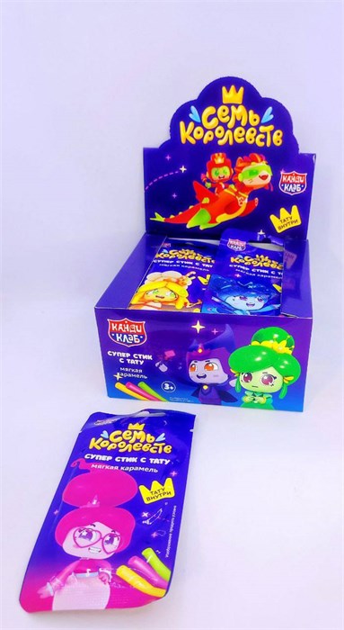 Мягкая карамель с татуировкой "Супер Стик с Тату" (Семь королевств) 5 гр. 40 шт. уп. 02735 - фото 2858