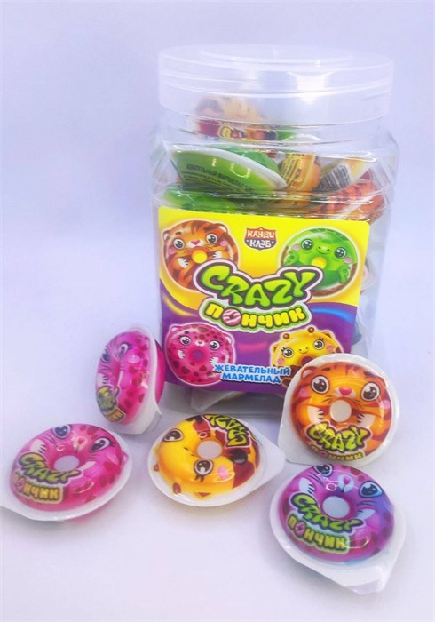 Жевательный мармелад «Crazy Пончик» 10 гр. 30 шт. уп. 02701 - фото 2949