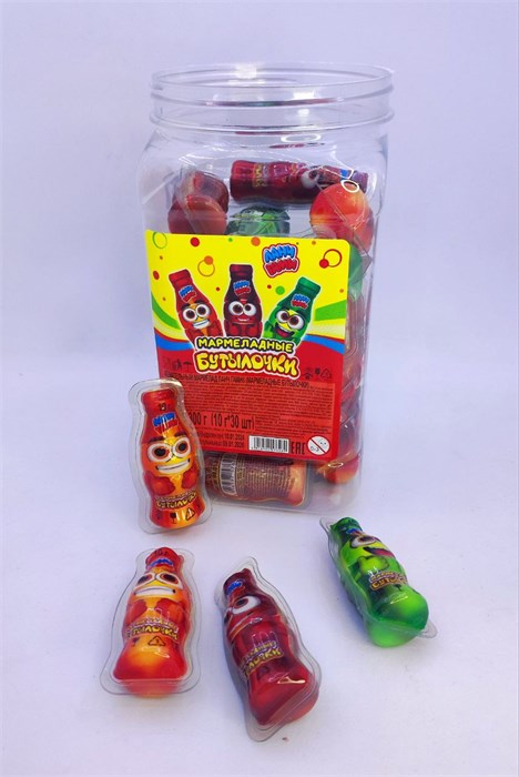 Жевательный мармелад ЛанчГами®(Мармеладные бутылочки), 10 гр. 30 шт. уп. 02751 - фото 3458