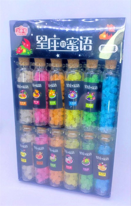 Драже "YI XIAO XI" в стеклянной колбе ЗВЕЗДЫ. ЗНАКИ ЗОДИАКА 12 гр. 12 шт. уп. (0193) 01401 - фото 3853