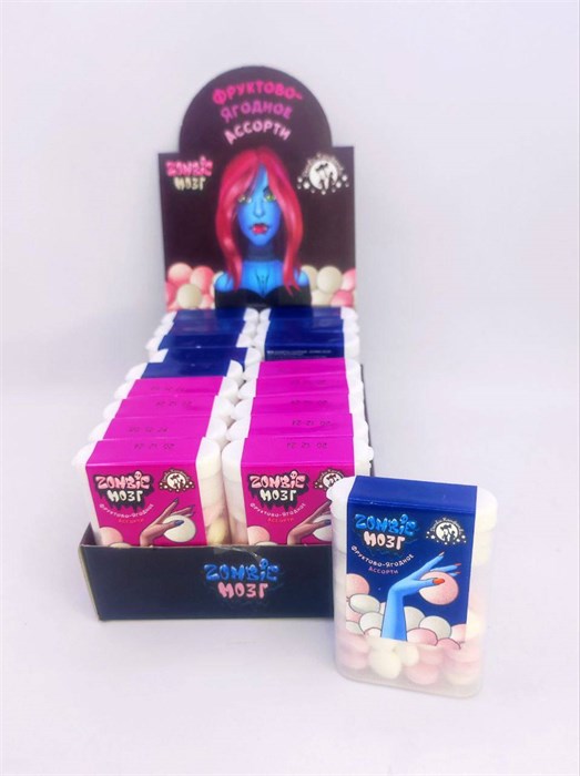 Конфета "ZOMBIE МОЗГ" ассорти (ВАМПИРШИ) 14 гр. 18 шт. уп. 02862 - фото 3931