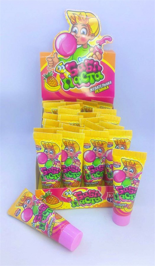 Жевательная резинка "Бабл паста" со вкусом тутти-фрутти 20 гр. 24 шт. уп. 02960