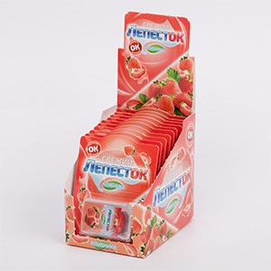 Освежающие пластинки "СВЕЖИЙ ЛЕПЕСТОК" клубника 0,8 гр. 20 шт. уп 01374