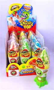 Леденец с кислой пудрой в виде ракеты "ROCKET POP", Johny Bee®, 50 гр. 12 шт. уп. 01737
