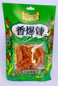 Снек острый "Xiangbaola" из соевого мяса с перцем чили 70 гр. 10 шт. уп. (0697) Зеленая 02495