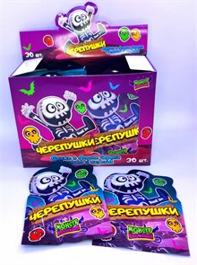 Сахарное драже в виде черепа "Черепушки", 15г*30шт* 01031