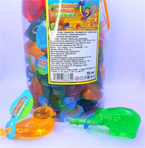 Вода фруктовая "Зверята" 35 г. 50 шт. уп. (БАНКА) 01323