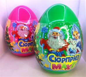 Яйцо пластиковое большое "Новый год" 02174