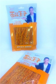 Палочки из соевого мяса пряно острые "JinJinLong"  76 гр. 10 шт. уп. (1250) оранж 02248