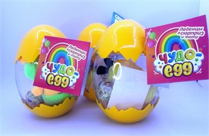 Чудо Egg Яйцо с карамелью, игрушкой и тату "ДИНО", 12г*9ШТ* 00958