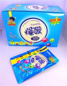 Леденцы "Meng Xiao Shuai" Взрывные кислые Смайлы 22 гр. 20 шт. уп. 01853