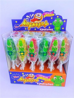 Фигурный мармелад на палочке «КРОКОДИЛ» 14 гр. 30 шт. уп. 02871