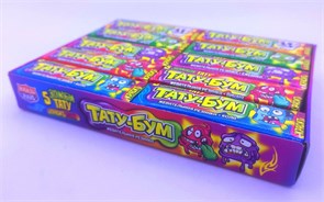 Жевательная резинка в пластинках с тату "ТАТУ-БУМ", красящая язык, ЗОМБИ 12.5 гр. 20 шт. уп. 00849