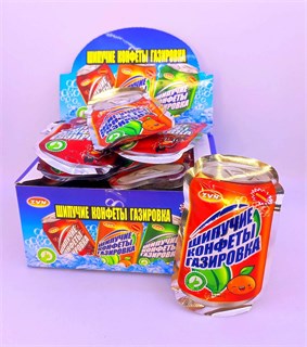 Шипучие Конфеты «ГАЗИРОВКА» со вкусом апельсина, колы, лимона ТМ (ZVN) 7 гр. 30 шт. уп. 01206