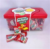 Жев. резинка«ТРОПИЧЕСКИЙ БАЛАБОЛ МЕГА»со вкусом лимона, колы и мяты 486 гр. (2,7г*180шт) 03069